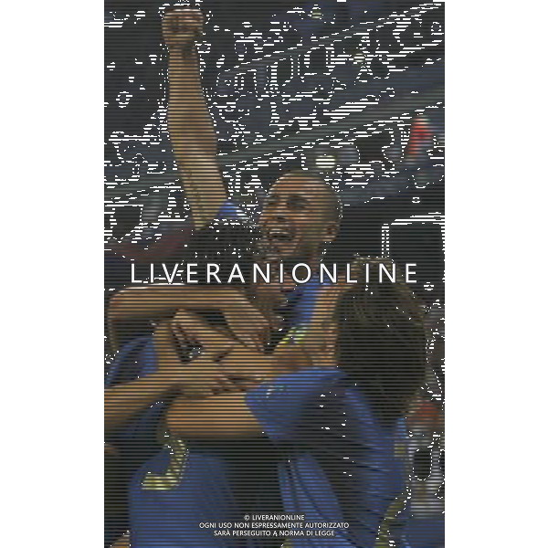 Italia - Ucraina Mondiali Germania 30/06/2006 nella foto esultanza dopo il gol di luca toni ph luzzani/ag. aldo liverani