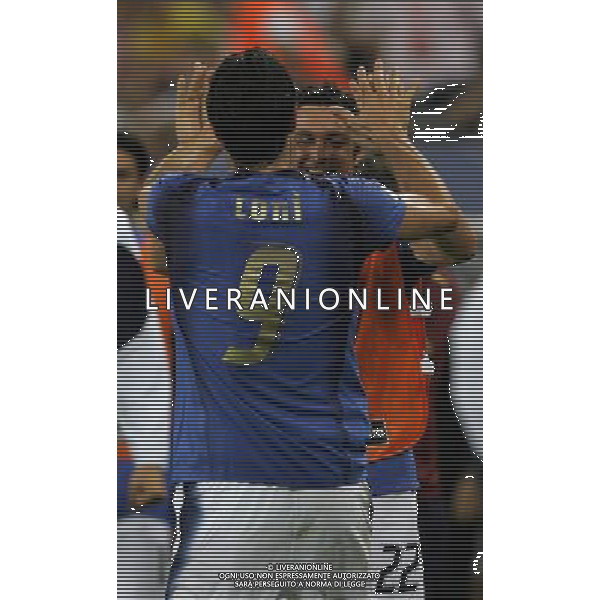 Italia - Ucraina Mondiali Germania 30/06/2006 nella foto esultanza dopo il gol di luca toni ph luzzani/ag. aldo liverani
