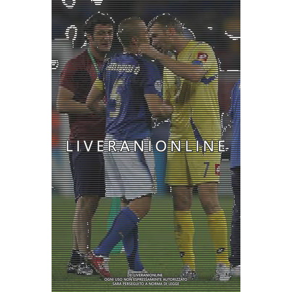 Italia - Ucraina Mondiali Germania 30/06/2006 nella foto Ciro ferrara fabio cannavaro e andriy shevchenko a fine gara ph luzzani/ag. aldo liverani