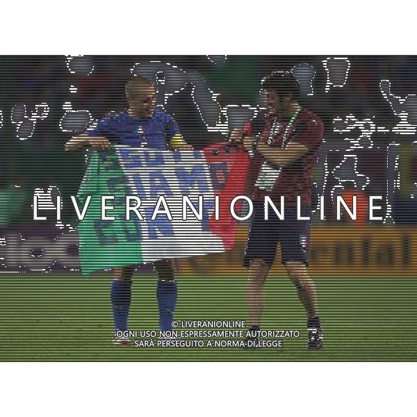 Amburgo (GER) 30-06-2006 World Cup Germany 2006 Italia-Ucraina 3:1 nella foto CIRO FERRARA-FABIO CANNAVARO ph marco luzzani/ag aldo liverani s.a.s.