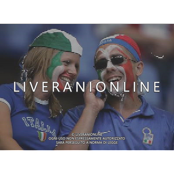 ITALIA-UCRAINA GERMANIA 2006 30/01/2006 NELLA FOTO TIFOSI ITALIA AGENZIA ALDO LIVERANI