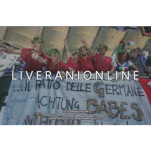 ITALIA-UCRAINA GERMANIA 2006 30/01/2006 NELLA FOTO TIFOSI ITALIA AGENZIA ALDO LIVERANI