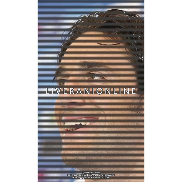 Duisburg 1 luglio 2006 Allenamento della nazionale italiana presso il centro sportivo MSV Duisburg nella foto: Toni Luca in conferenza stampa foto Andry / Ag. Aldo Liverani