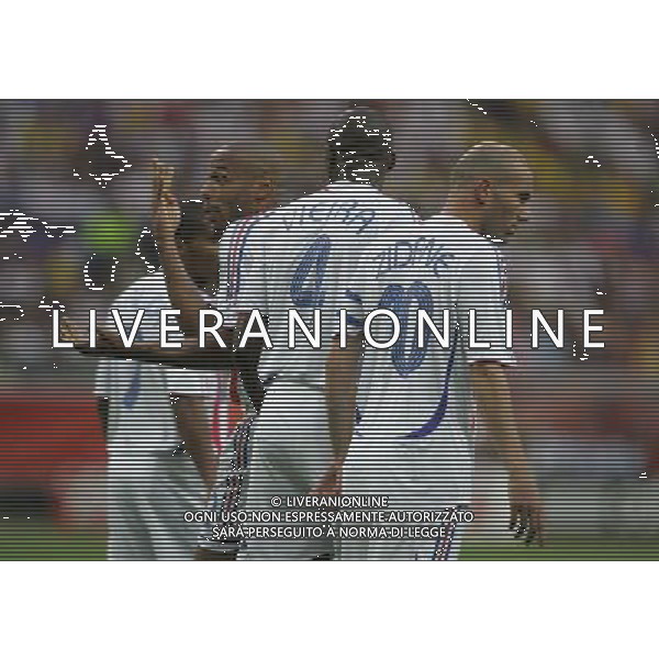 brasile - francia mondiali germania 01/07/2006 nella foto thierry henry, zidane e vieira ph luzzani/ag. aldo liverani