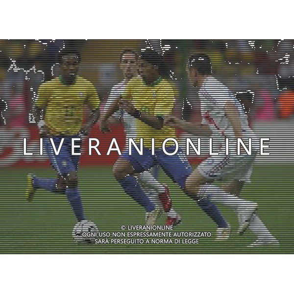 brasile - francia mondiali germania 01/07/2006 nella foto ronaldinho, sagnol, ze roberto e ribery ph luzzani/ag. aldo liverani