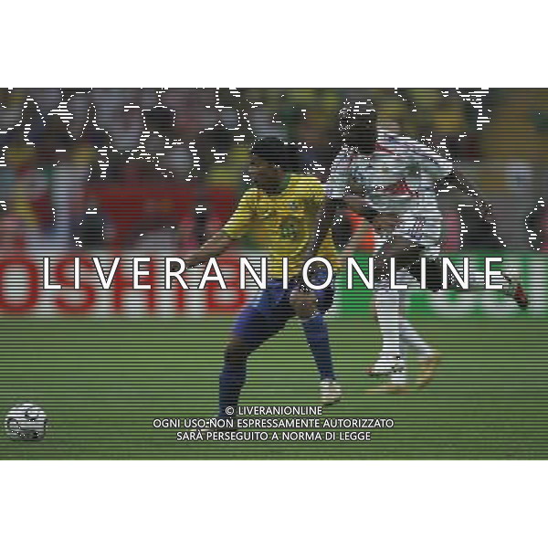 brasile - francia mondiali germania 01/07/2006 nella foto ronaldinho e makelele ph luzzani/ag. aldo liverani