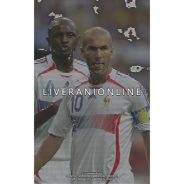 brasile - francia mondiali germania 01/07/2006 nella foto zinedine zidane e vieira patrick ph luzzani/ag. aldo liverani