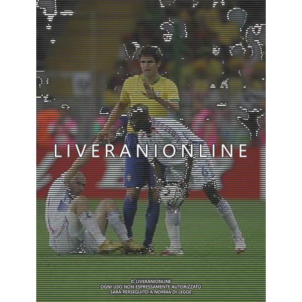 brasile - francia mondiali germania 01/07/2006 nella foto zinedine zidane con kaka ph luzzani/ag. aldo liverani