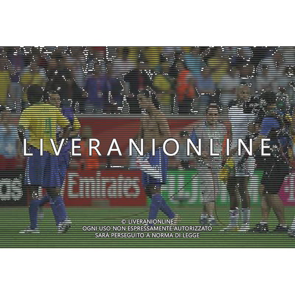 brasile - francia mondiali germania 01/ nella foto la delusione di ronaldinho a fine gara ph luzzani/ag. aldo liverani