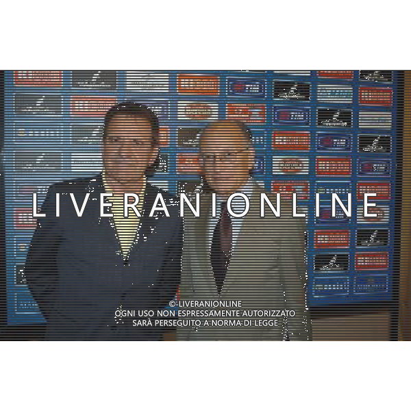 Milano 03/07/2006 Quark hotel Campagna Trasferimento Calciatori 2006/07 nella foto: Mario Macalli Presidente di Lega serie C con Francesco Saverio Borrelli foto Danilo Recalcati/Ag.Aldo liverani