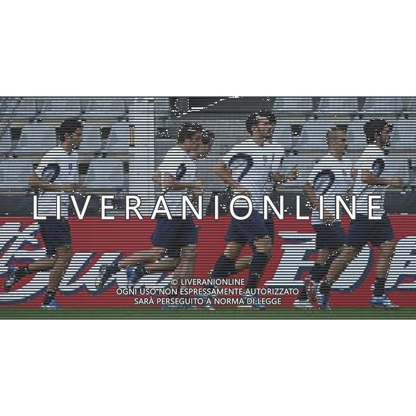 Dortmund 3 luglio 2006 Allenamento ufficiale della nazionale italiana presso il Fifa World Cup Stadio di Dortmund nella foto: il gruppo durante l\'allenamento foto Andry / Ag. Aldo Liverani