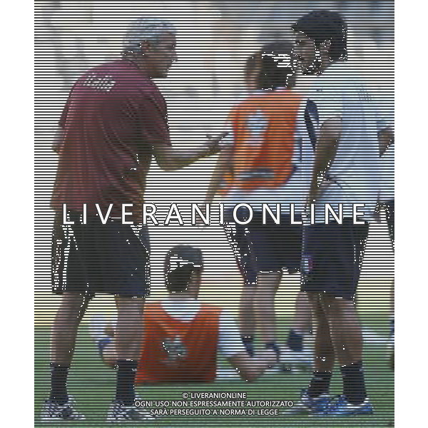 Dortmund 3 luglio 2006 Allenamento ufficiale della nazionale italiana presso il Fifa World Cup Stadio di Dortmund nella foto: Lippi Marcello e Gattuso Ivan Gennaro foto Andry / Ag. Aldo Liverani