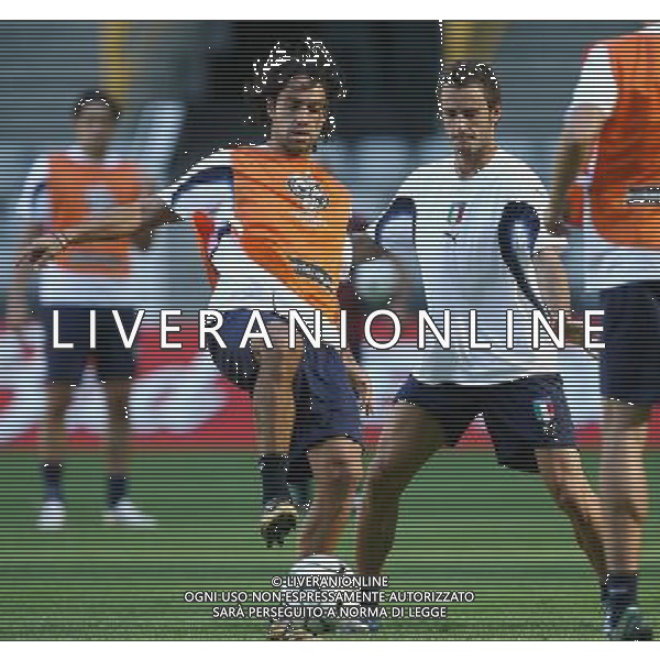 Dortmund 3 luglio 2006 Allenamento ufficiale della nazionale italiana presso il Fifa World Cup Stadio di Dortmund nella foto: Nesta Alessandro e Gilardino Alberto foto Andry / Ag. Aldo Liverani