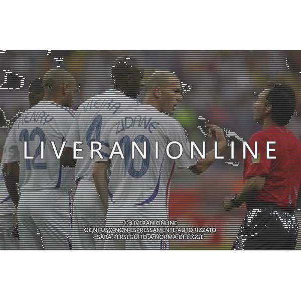 Francoforte 01-07-2006 World Cup Germany 2006 brasile-francia 0:1 nella foto zidane, henry e vieira ph marco luzzani/ag aldo liverani s.a.s.