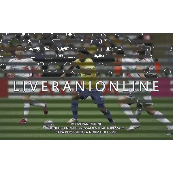 Francoforte 01-07-2006 World Cup Germany 2006 brasile-francia 0:1 nella foto ronaldinho, ribery, vieira e sagnol ph marco luzzani/ag aldo liverani s.a.s.