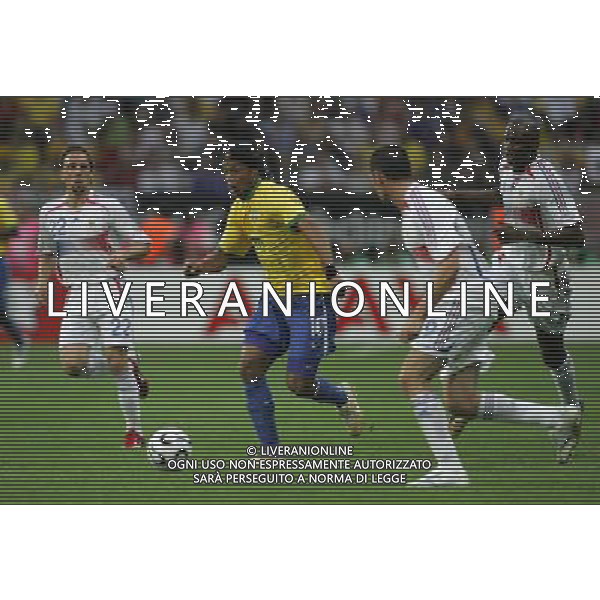 Francoforte 01-07-2006 World Cup Germany 2006 brasile-francia 0:1 nella foto ronaldinho, ribery, vieira e sagnol ph marco luzzani/ag aldo liverani s.a.s.