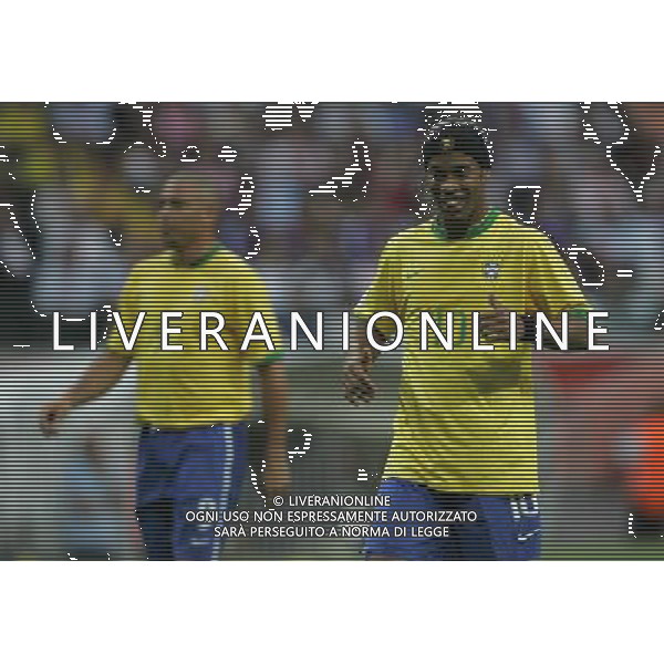 Francoforte 01-07-2006 World Cup Germany 2006 brasile-francia 0:1 nella foto ronaldinho e ronaldo ph marco luzzani/ag aldo liverani s.a.s.