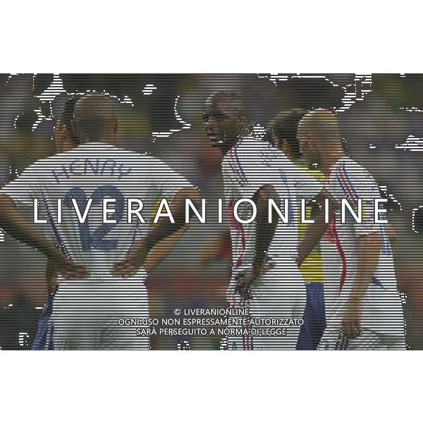 Francoforte 01-07-2006 World Cup Germany 2006 brasile-francia 0:1 nella foto henry, vieira e zidane ph marco luzzani/ag aldo liverani s.a.s.