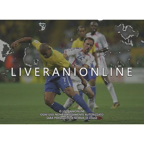 Francoforte 01-07-2006 World Cup Germany 2006 brasile-francia 0:1 nella foto adriano e ribery ph marco luzzani/ag aldo liverani s.a.s.