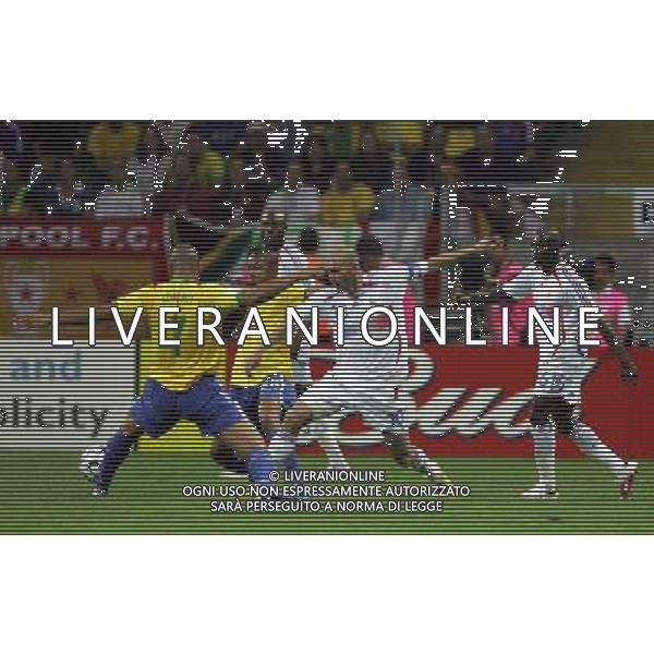 Francoforte 01-07-2006 World Cup Germany 2006 brasile-francia 0:1 nella foto zidane, adriano, robinho makelele ph marco luzzani/ag aldo liverani s.a.s.