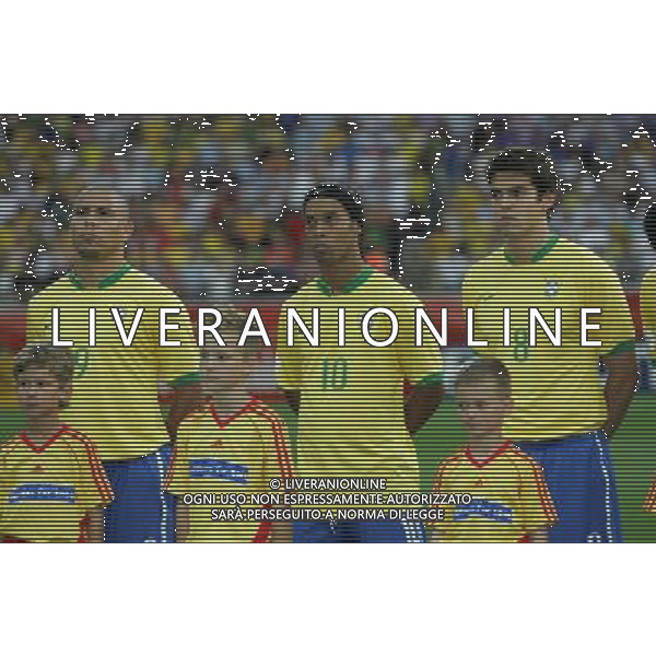 Francoforte 01-07-2006 World Cup Germany 2006 brasile-francia 0:1 nella foto ronaldino, ronaldo e kaka ph marco luzzani/ag aldo liverani s.a.s.