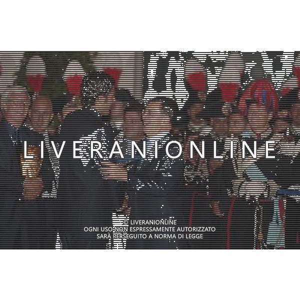 ROMA, 10 LUGLIO 2006 ITALIA CAMPIONE DEL MONDO DI CALCIO A PALAZZO CHIGI. NELLA FOTO: ROMANO PRODI E FABIO GROSSO PH AGENZIA ALDO LIVERANI