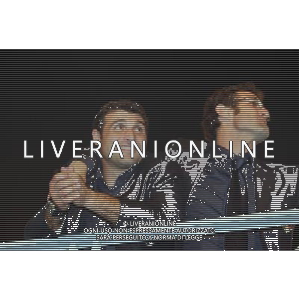 Arrivo al Circo Massimo di Roma dei giocatori della nazionale italiana vincitori dei Campionati Mondiali Germania 10/07/2006 nella foto angelo peruzzi con ciro ferrara ph corradetti/ag. aldo liverani