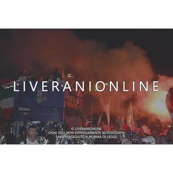 Arrivo al Circo Massimo di Roma dei giocatori della nazionale italiana vincitori dei Campionati Mondiali Germania 10/07/2006 nella foto il pullman ph corradetti/ag. aldo liverani