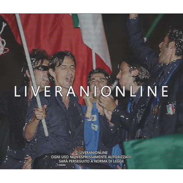 Arrivo al Circo Massimo di Roma dei giocatori della nazionale italiana vincitori dei Campionati Mondiali Germania 10/07/2006 nella foto filippo inzaghi ph corradetti/ag. aldo liverani