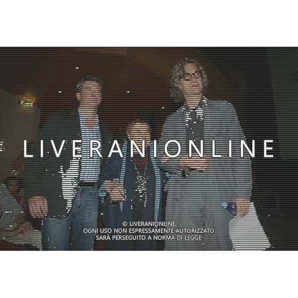 MILANO 12/7/2006 TEATRO DAL VERME VIA SAN GIOVANNI SUL MURO -LA MILANESIANA- NELLA FOTO JAY MC INERNEY, FERNANDA PIVANO E WIM WENDERS FOTO ROMANO/AG ALDO LIVERANI