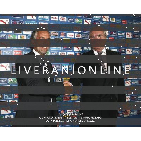 Roma 18-07-2006 Hotel Parco dei Principi Presentazione del neo Commissario Tecnico della Nazionale Italiana Roberto Donadoni nella foto: Donadoni Roberto e Rossi Guido foto Agenzia Aldo Liverani