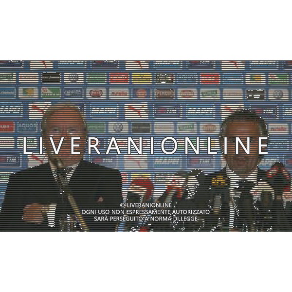 Roma 18-07-2006 Hotel Parco dei Principi Presentazione del neo Commissario Tecnico della Nazionale Italiana Roberto Donadoni nella foto: Donadoni Roberto e Rossi Guido foto Agenzia Aldo Liverani