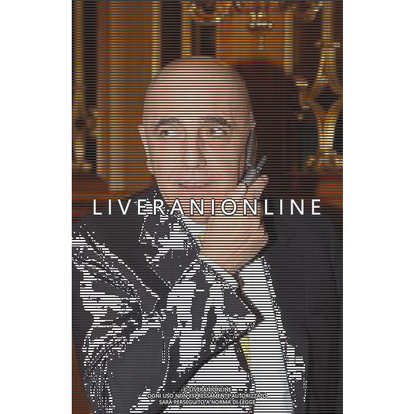 Adriano Galliani Festa della Lega Milano 21/12/2001 ph agenzia aldo liverani