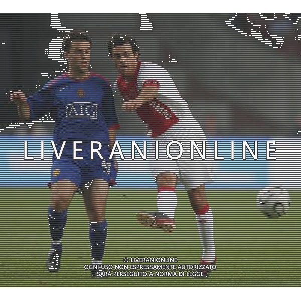 Amsterdam 5 agosto 2006 Torneo di Amsterdam Ajax - Manchester United nella foto: Perez Kenneth e Rossi Giuseppe foto Andry / Ag. Aldo Liverani