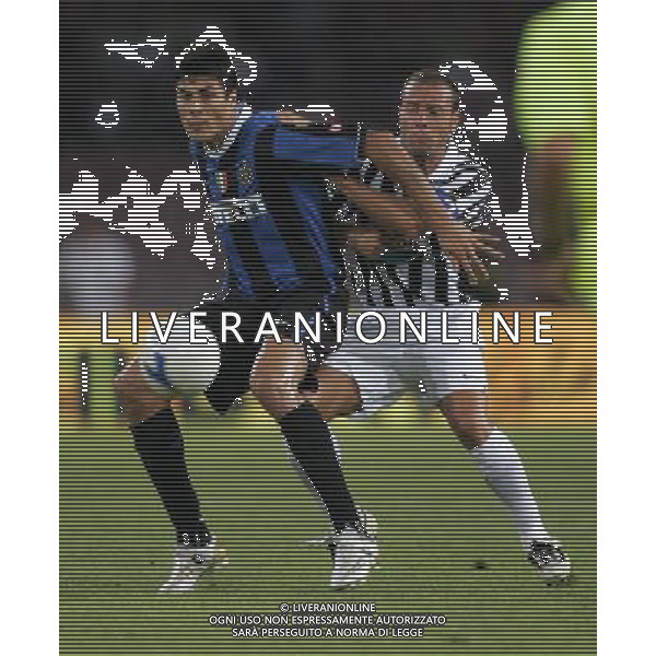 INTER - JUVENTUS - NAPOLI TROFEO MORETTI 11/08/2006 nella foto julio cruz con alessandro birindelli ph andry/ag. Aldo Liverani