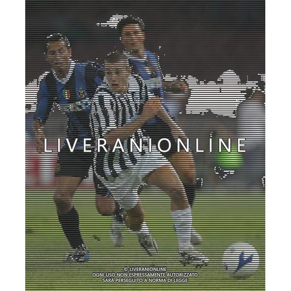 INTER - JUVENTUS - NAPOLI TROFEO MORETTI 11/08/2006 nella foto federico balzaretti con cesar ph andry/ag. Aldo Liverani