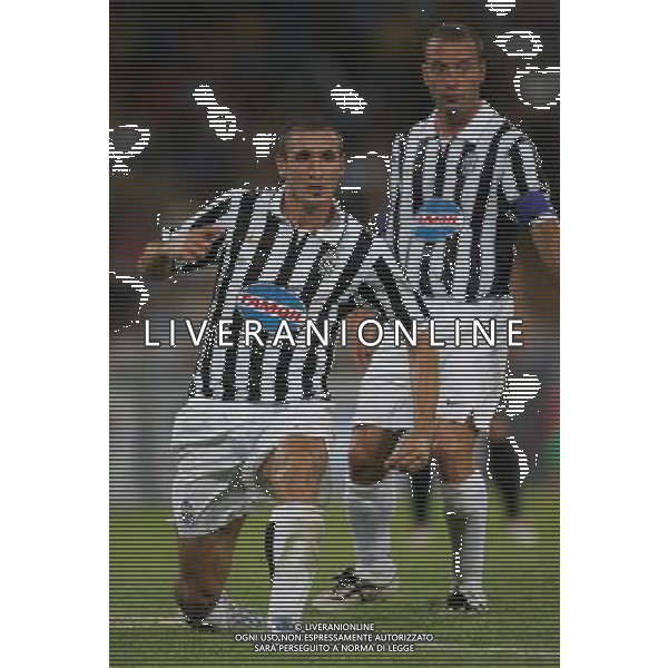 Napoli 11 agosto 2006 Trofeo Birra Moretti Napoli-Inter-Juventus nella foto: Chiellini e Birindelli foto Andry / Ag. Aldo Liverani