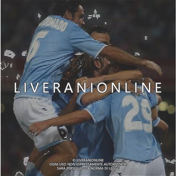 Napoli 11/08/2006 Inter - Juventus - Napoli 10¡ Trofeo Moretti Nella foto: abbracci esultanza dei giocatori del Napoli.* Ph Gianni Nucci/Agenzia Aldo Liverani