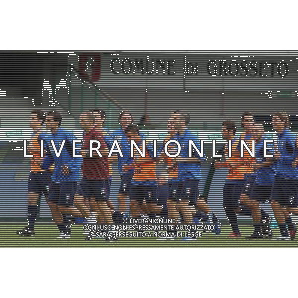 Allenamento della nazionale italiana Under 21 a Tirrenia 14/08/2006 nella foto corsa di gruppo ph gianni nucci/ag. Aldo Liverani