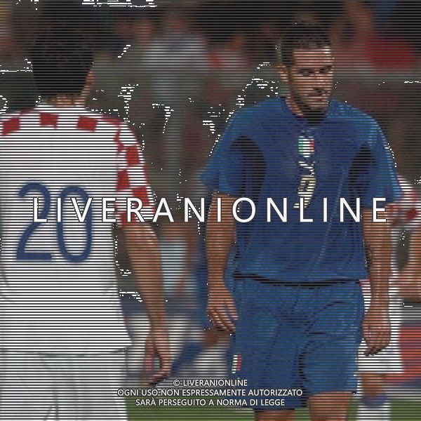ITALIA - CROAZIA AMICHEVOLE A LIVORNO 16/08/2006 NELLA FOTO: CRISTIANO LUCARELLI FOTO BIZZI/AG. ALDO LIVERANI