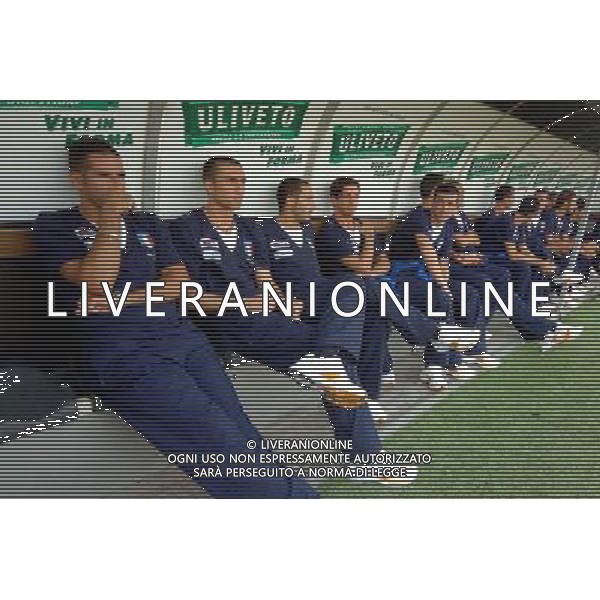 ITALIA - CROAZIA AMICHEVOLE A LIVORNO 16/08/2006 NELLA FOTO: LUCARELLI CRISTIANO CON I COMPAGNI IN PANCHINA NEL PREPARTITA FOTO BIZZI/AG. ALDO LIVERANI