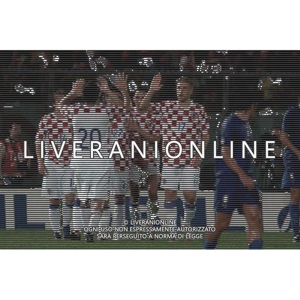 ITALIA - CROAZIA AMICHEVOLE A LIVORNO 16/08/2006 NELLA FOTO: ESULTANZA DOPO IL GOL DEL 0-1 FOTO BIZZI/AG. ALDO LIVERANI