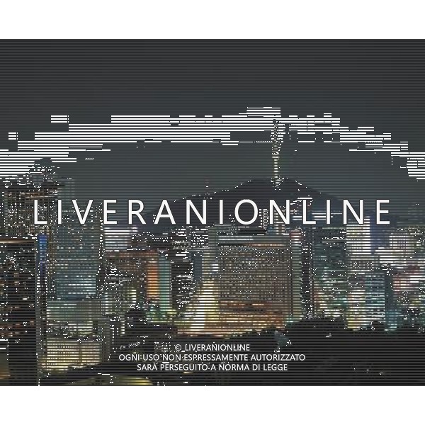 COREA NELLA FOTO SEUL PANORAMICA NOTTURNA AGENZIA ALDO LIVERANI IFC