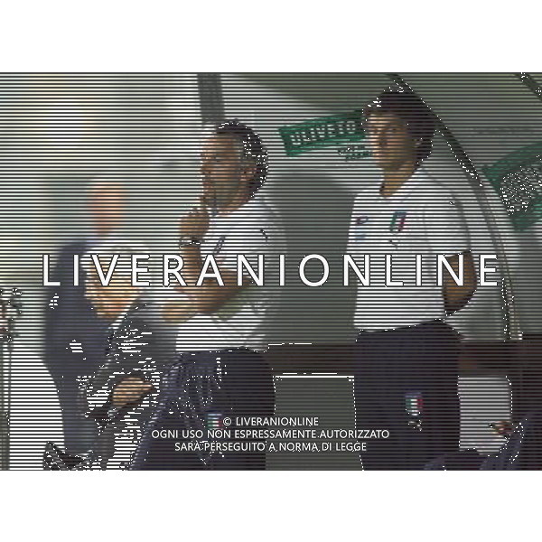 Livorno (Li) 16/08/2006 Amichevole Italia-Croazia allo stadio Armando Picchi Nella foto: Donadoni Roberto e Bortolazzi Mario.* Ph Gianni Nucci/Agenzia Aldo Liverani