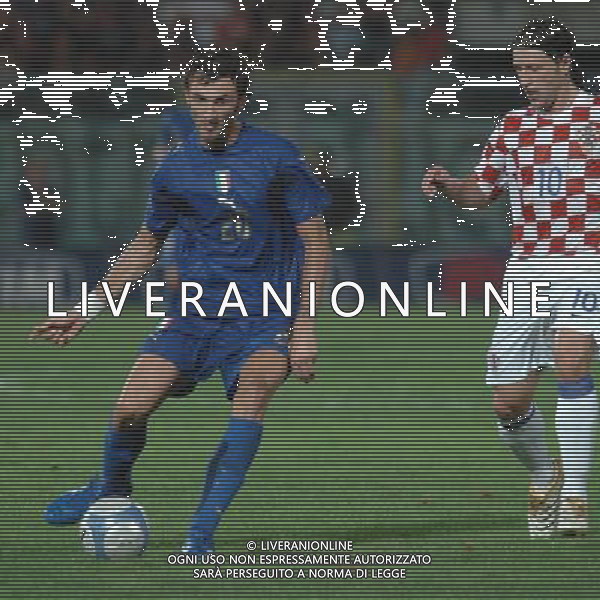 LIVORNO,16 AGOSTO 2006 CALCIO ITALIA-CROAZIA NELLA FOTO:DEL VECCHIO GENNARO FOTO BIZZI/A.LIVERANI