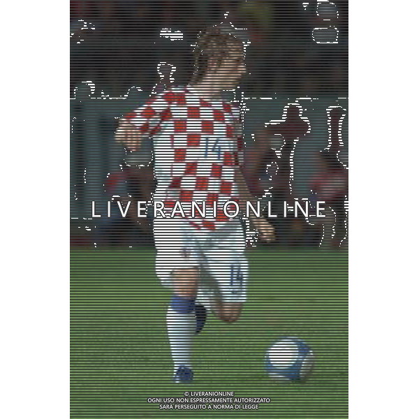 LIVORNO,16 AGOSTO 2006 CALCIO ITALIA-CROAZIA NELLA FOTO:MODRIC FOTO BIZZI/A.LIVERANI