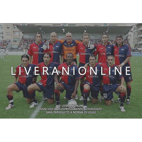 Cuneo - Cagliari Coppa Italia Tim Cup 19/08/2006 nella foto formazione cagliari ph luzzani/ag. Aldo Liverani