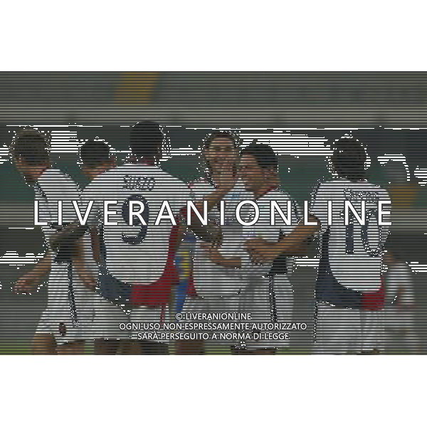 Verona - Cagliari coppa iatlia Tim Cup 24/08/2006 nella foto esultanza dopo il gol di mauro esposito ph garbuio/ag. aldo liverani