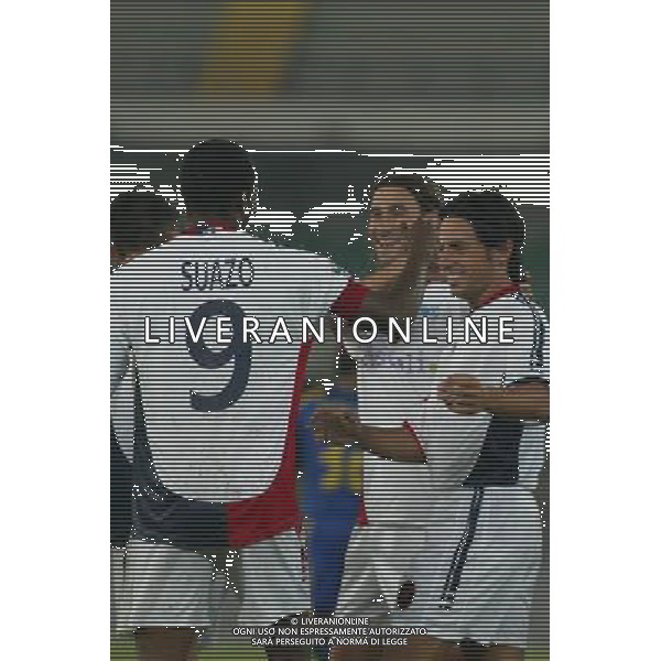 Verona - Cagliari coppa iatlia Tim Cup 24/08/2006 nella foto esultanza dopo il gol di mauro esposito ph garbuio/ag. aldo liverani