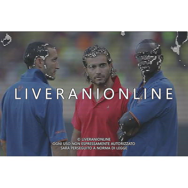 Barcellona - Siviglia Supercoppa Europea a Montecarlo 25/08/2006 nella foto gianluca zambrotta con enzo maresca e lilian thuram ph luzzani/ag. aldo liverani